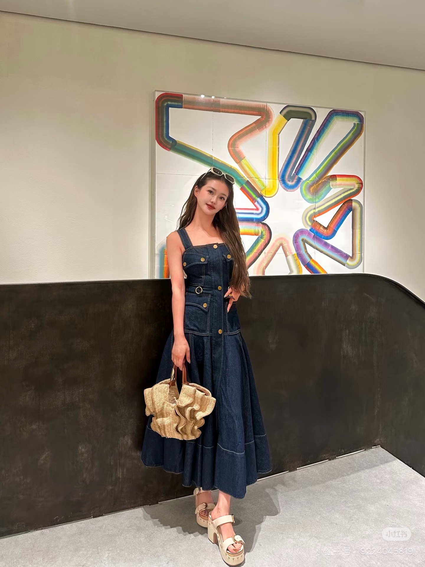 Zimm New Denim slip dress