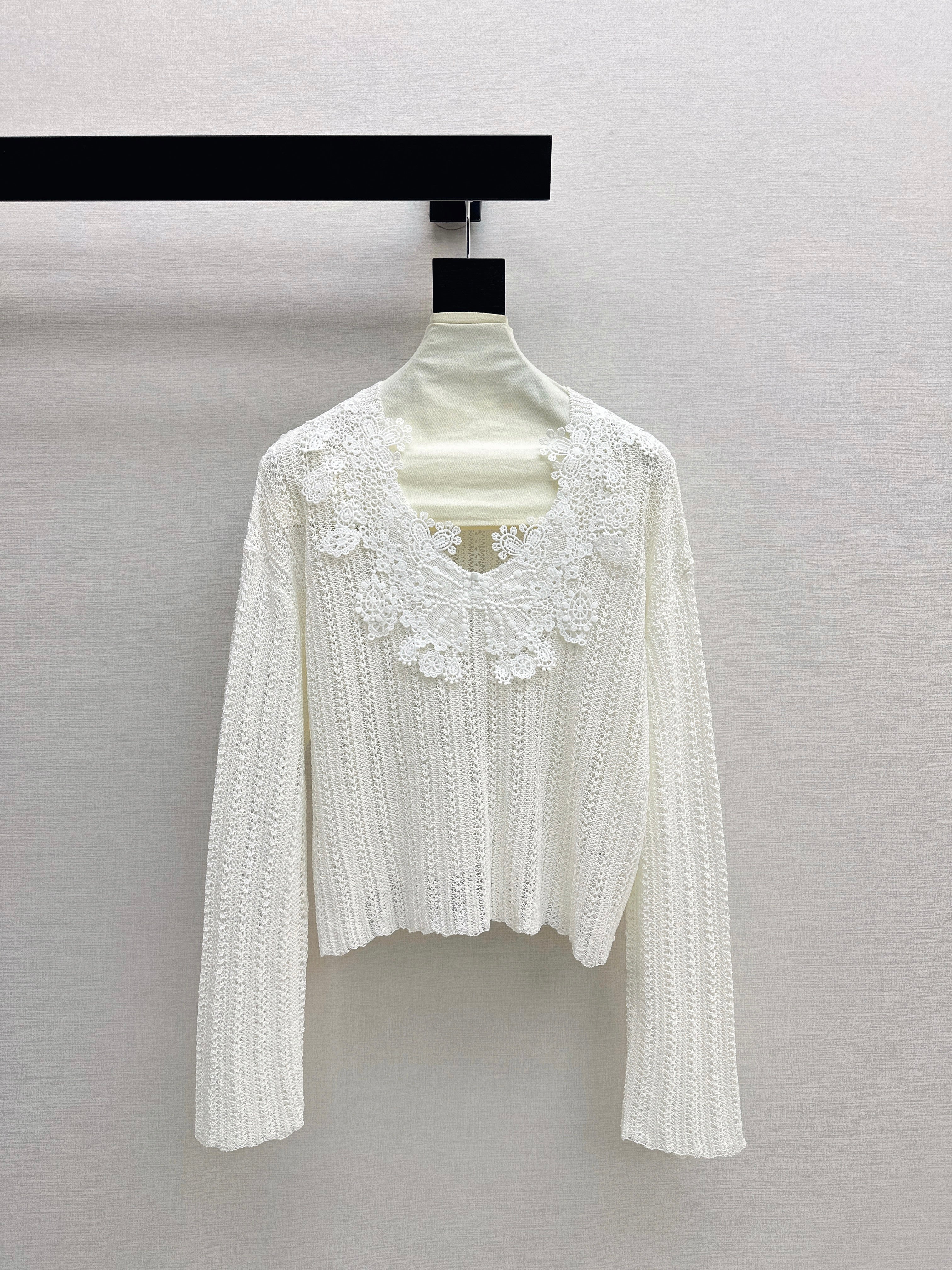 ES NEW lace hollow sweater
