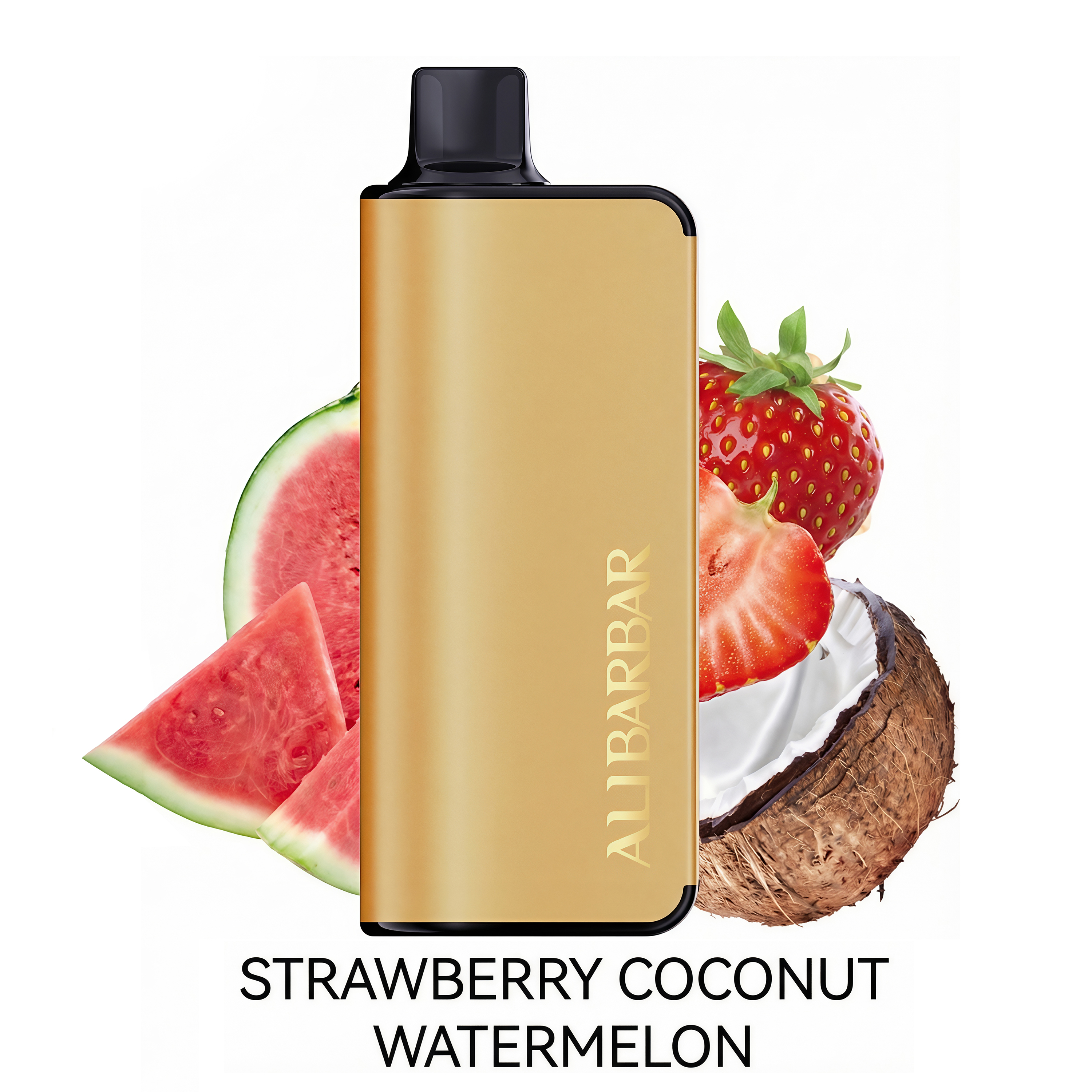 STRAWBERRY COCONUT WATERMELON – Alibarbar 9000 Puffs Disposable Vape 🍓🥥🍉 Tropical Fruit Fusion