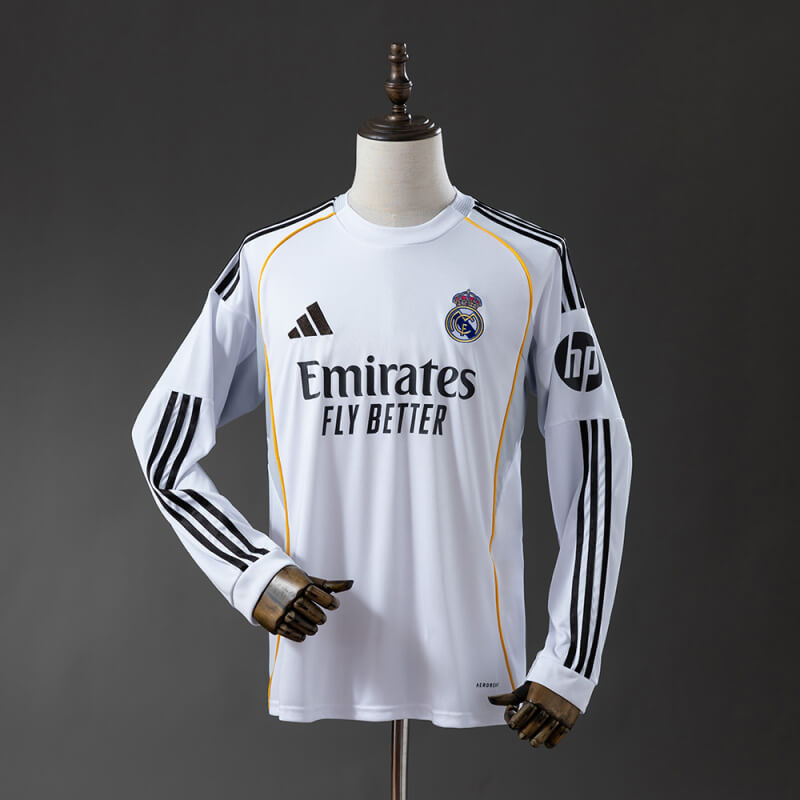 Real Madrid 25/26 Home Long Sleeve Fan Jersey