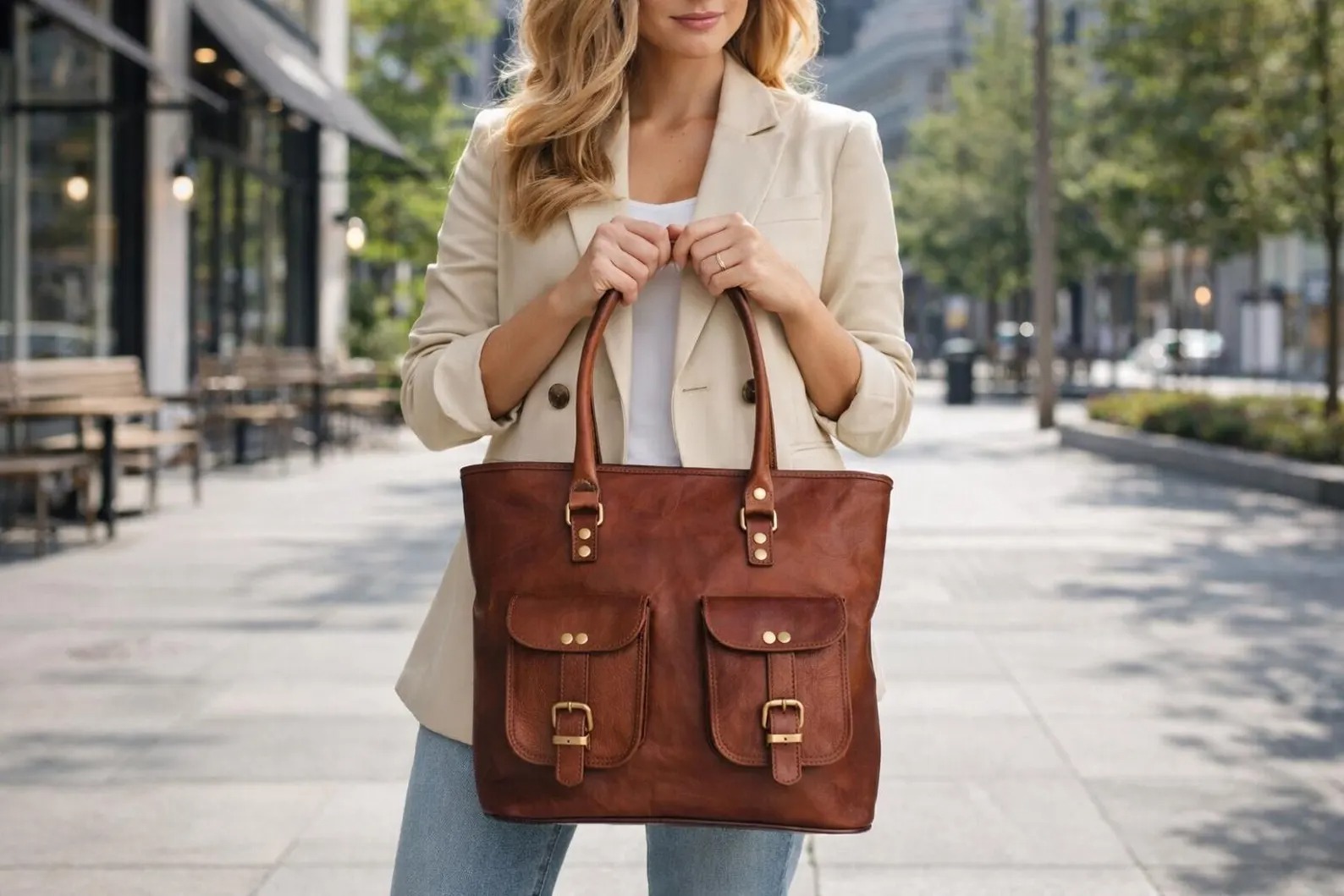 The Vintage Full-Grain Leather Tote Bag