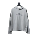 Balenciaga Clothes BB Pixel Print Hoodie Grey