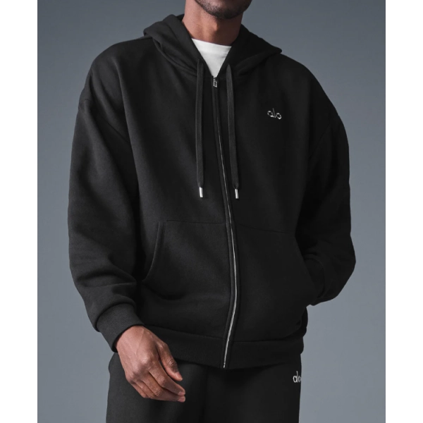 alo yoga Accolade Full Zip Hoodie Black