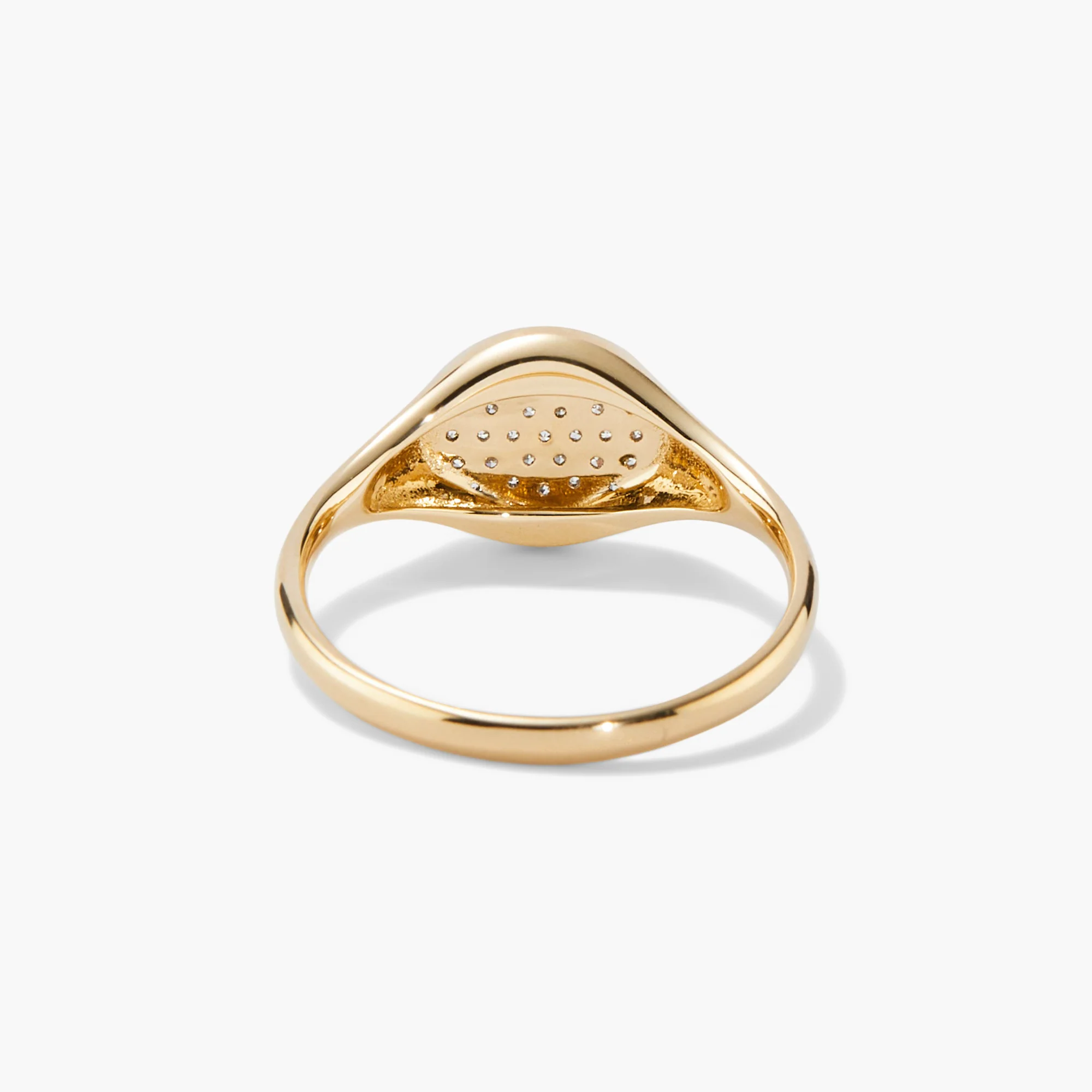 Pavé Diamond Signet Pinky Ring