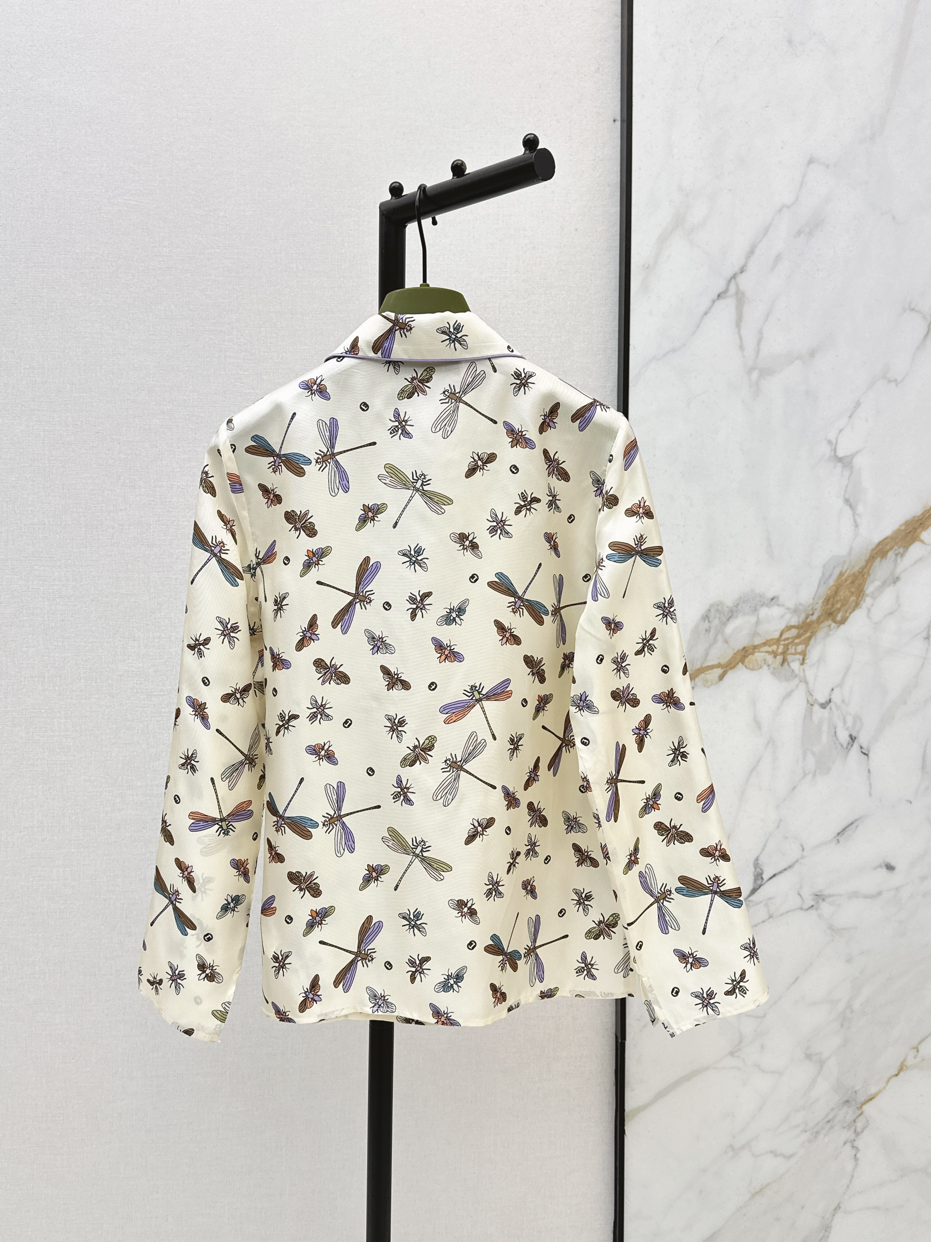 Guc New print silk shirt