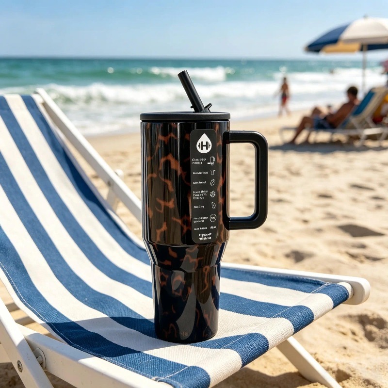 HydroJug 40oz Insulated Stainless Steel Tumbler - Dark Tortoiseshell