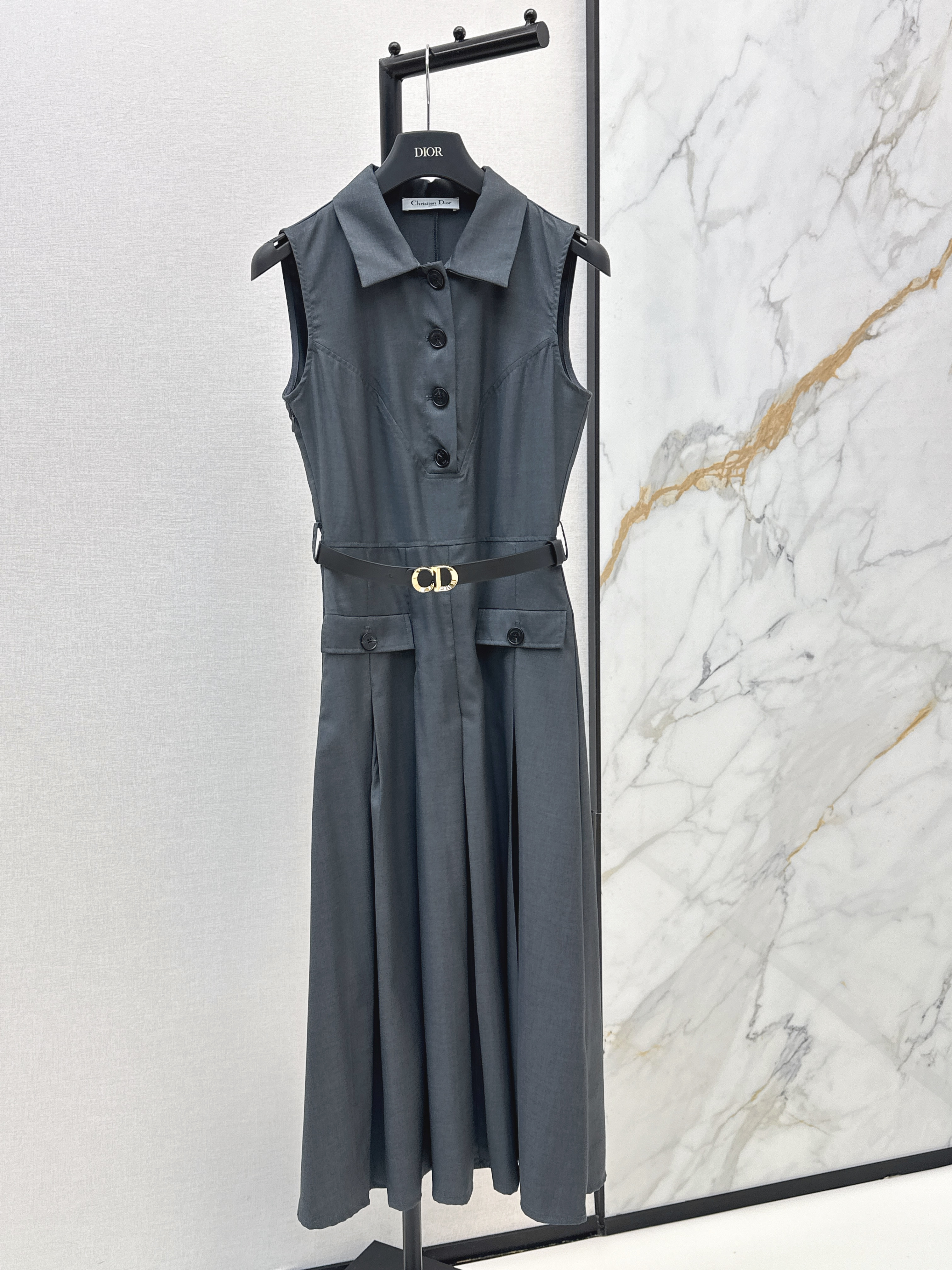 CD New Sleeveless Embroidered Dress