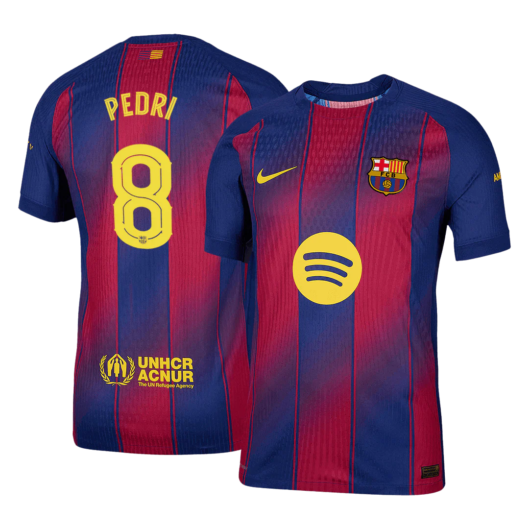 PEDRI #8 Barcelona Home Player Version Soccer Jersey 2025/26 - UCL