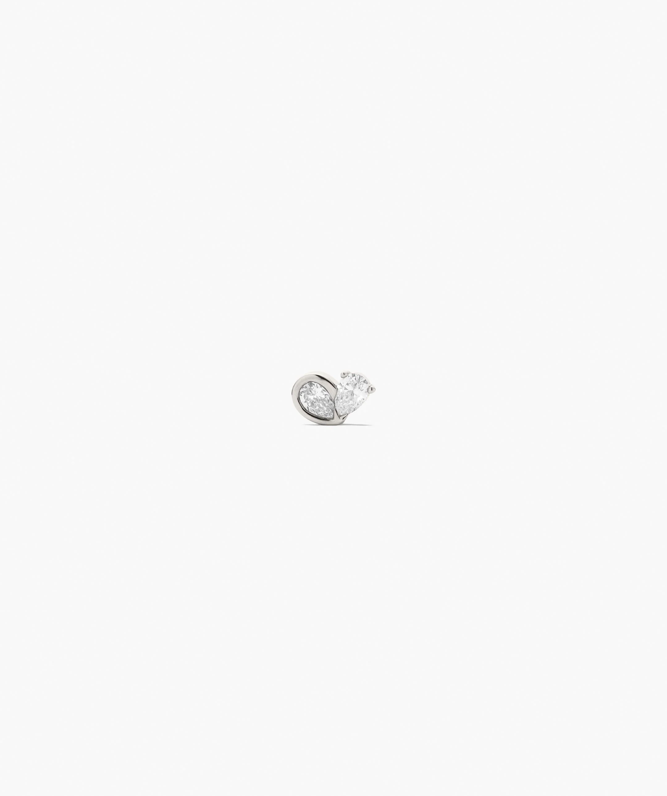 Piercing Studio - Two of Hearts Lab Grown Diamond Stud