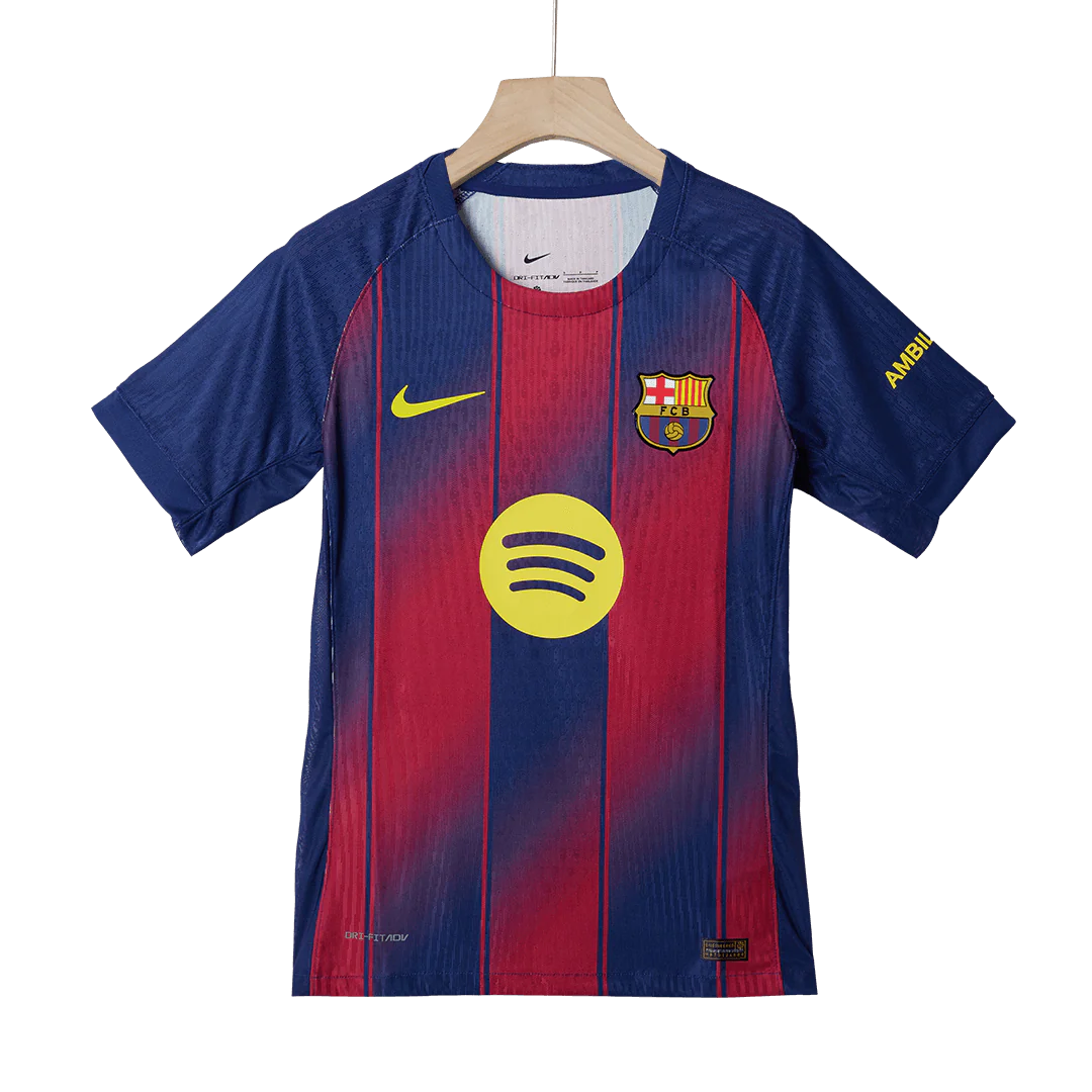 LAMINE YAMAL #10 Barcelona Home Player Version Soccer Jersey 2025/26 Kopa Trophy