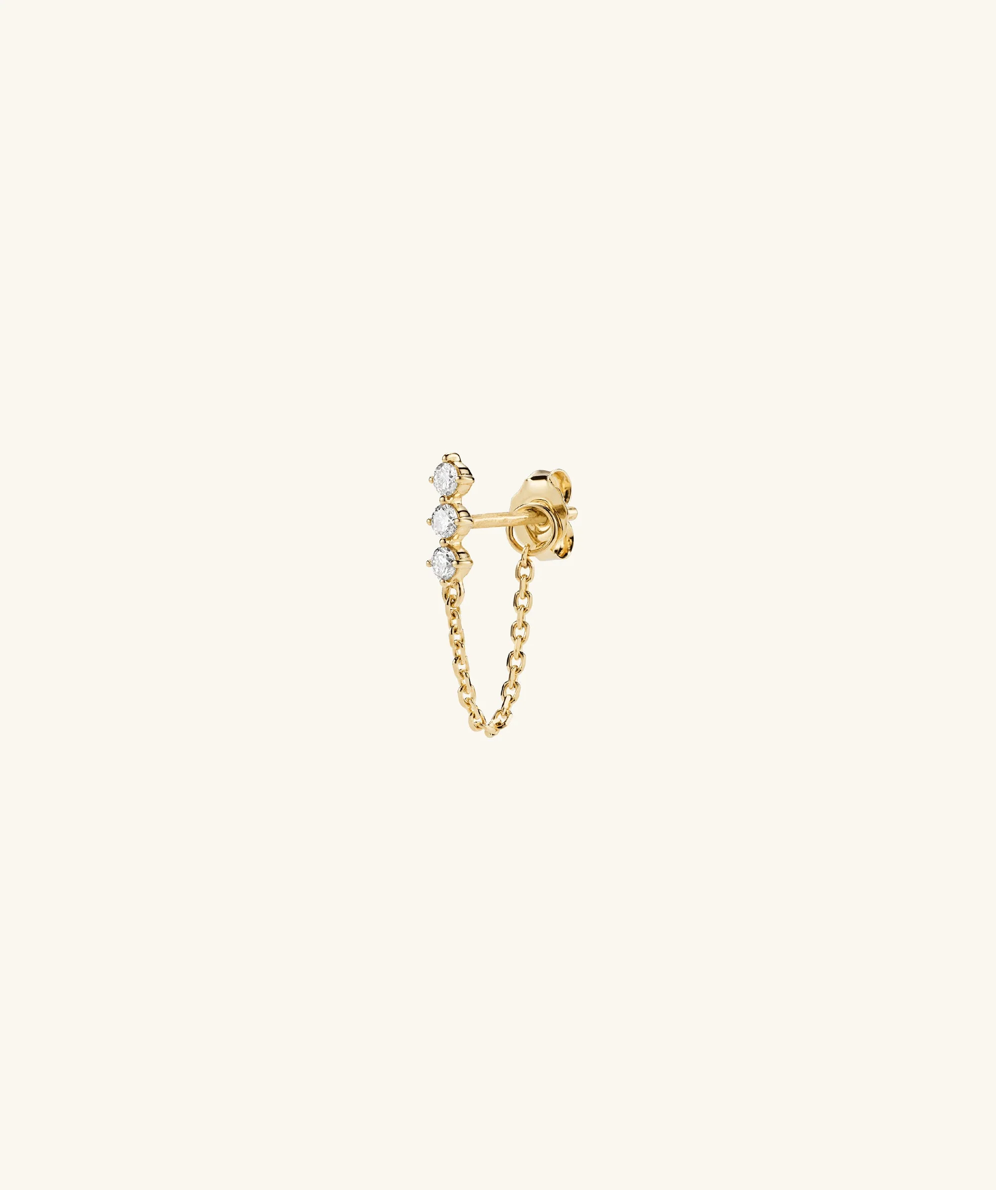 Single Trio Chain Stud