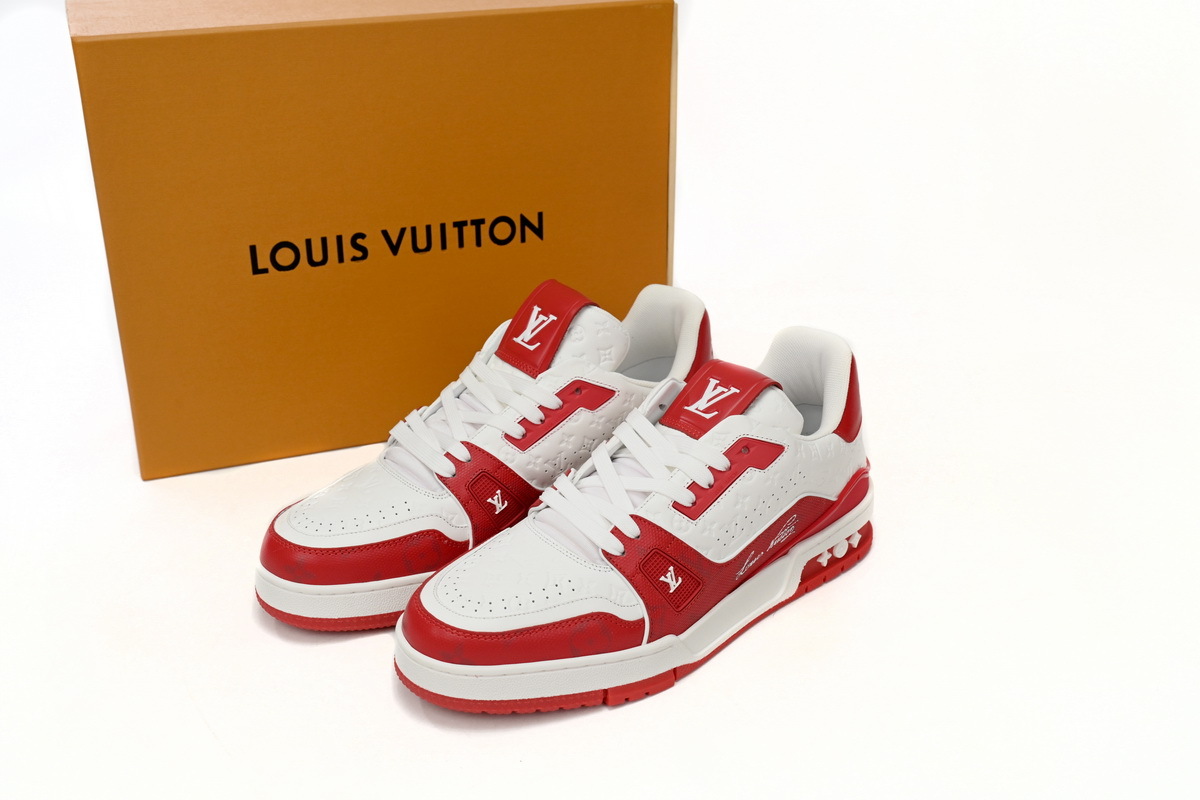Pkkicks God Batch LOUIS VUITTON White Red 1AANFH