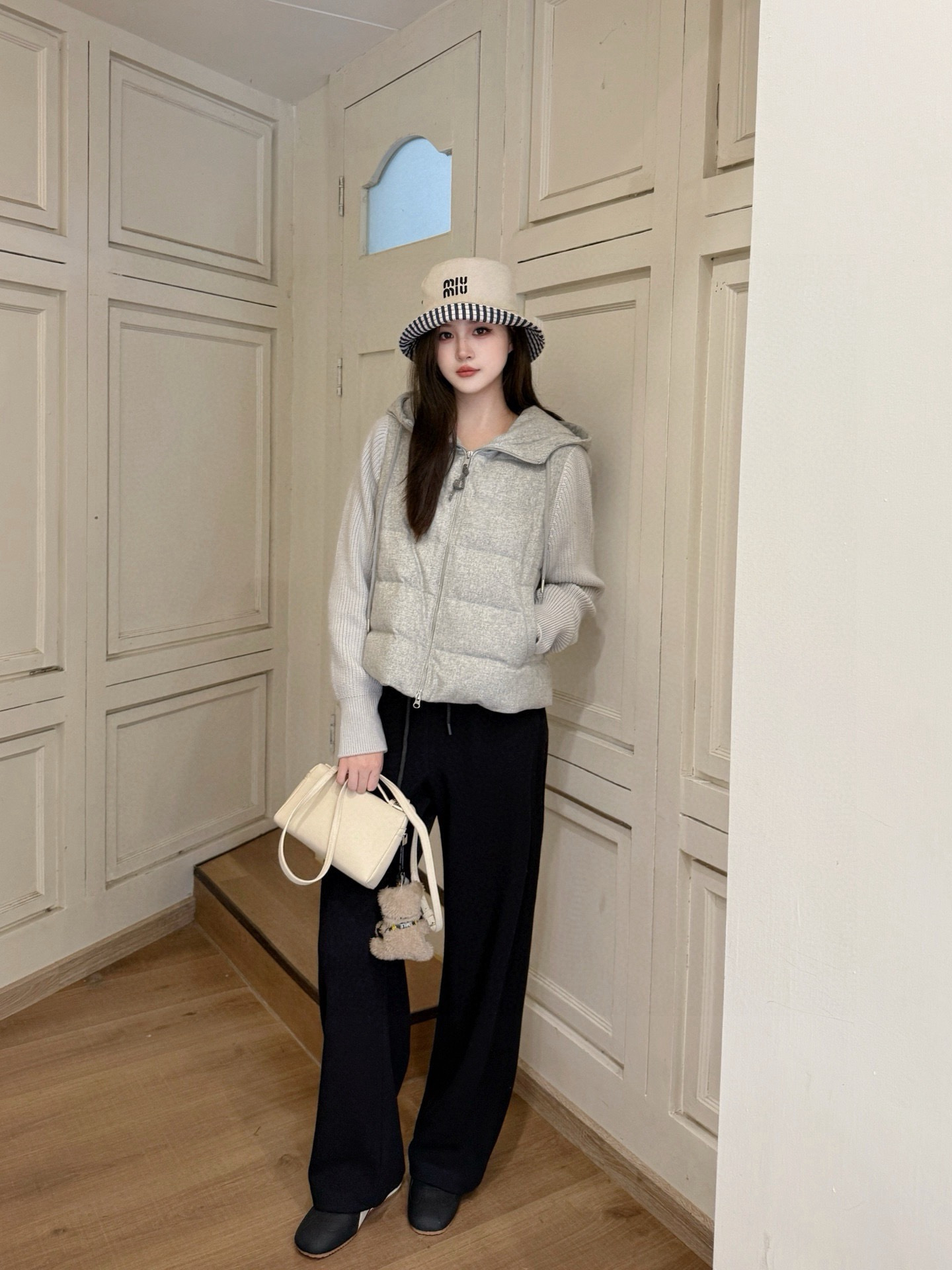 Brun New Patchwork Hooded Down Jacket