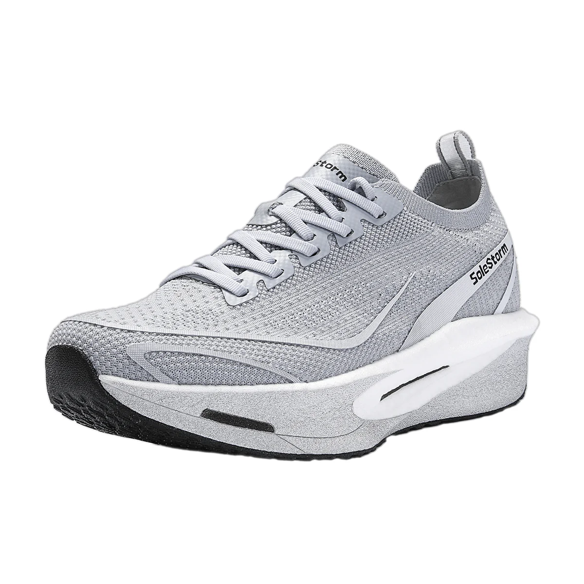 Men's Running Walking Tennis Shoes , Breathable Flyknit Upper & Easy-On Heel Design-SSOO3M