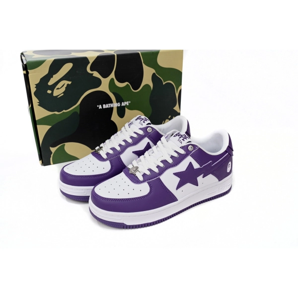 Cheap  Fake BapeSta A Bathing Ape  Low White Purple 1170 0191 007