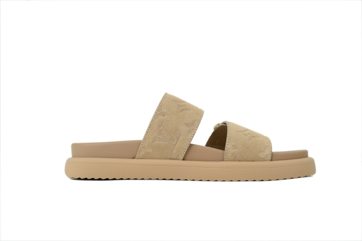 Pkkicks God Batch LOUIS VUITTON Venice Mule Shoes Beige