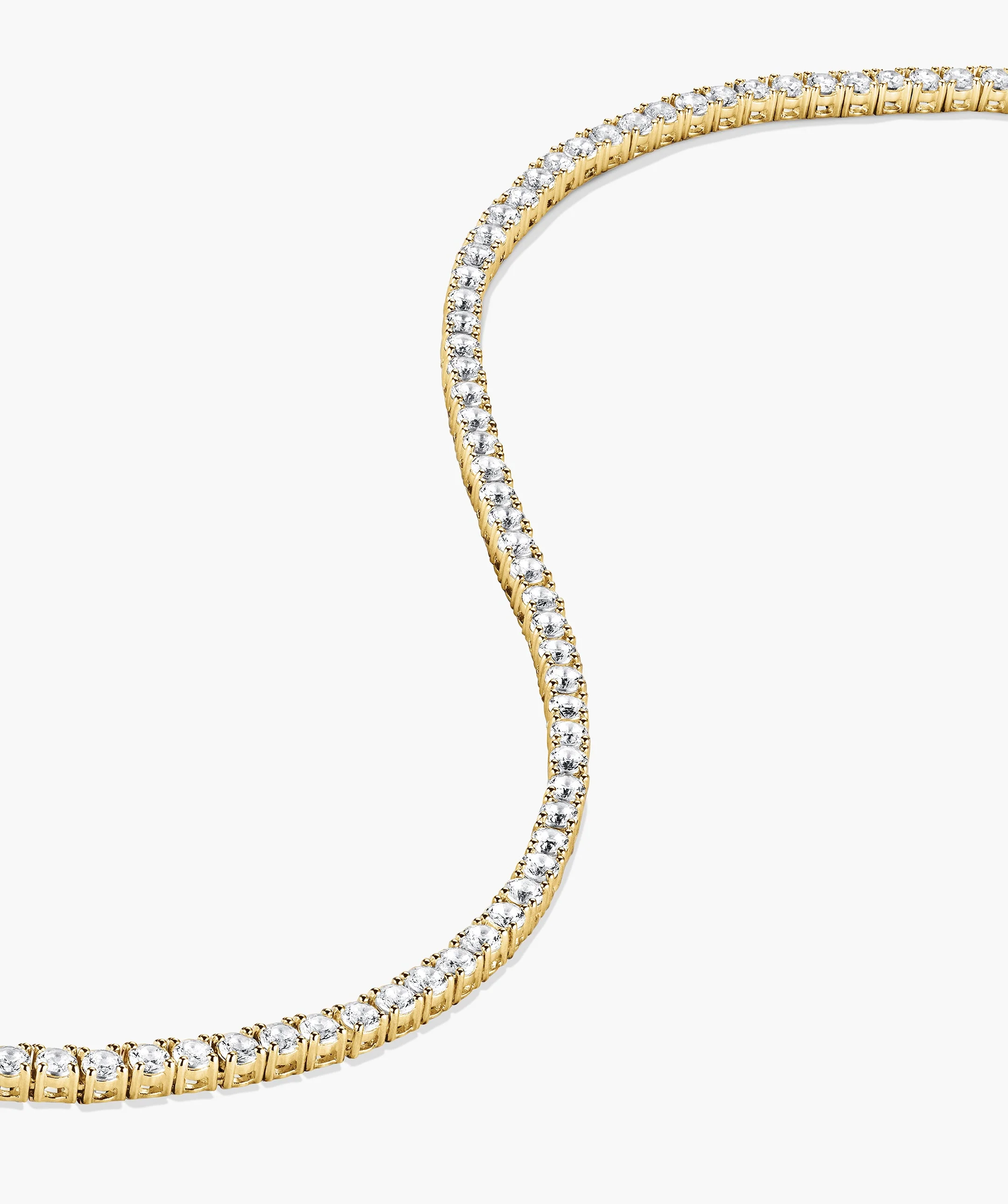 Lab Grown Sapphire Tennis Necklace
