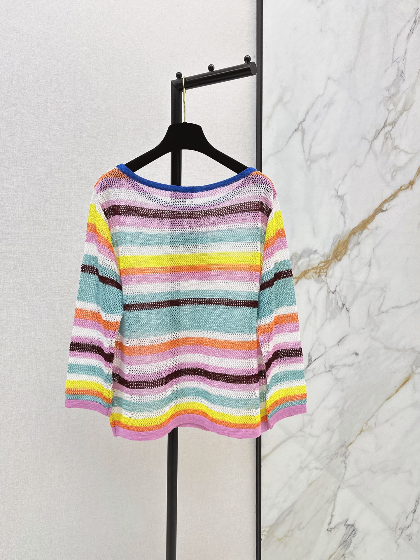 Chan New Rainbow striped knitwear