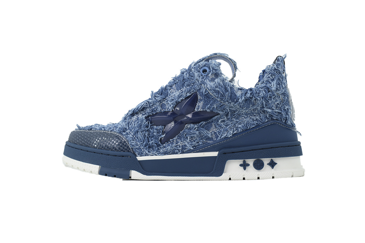 Pkkicks God Batch LOUIS VUITTON Plum Blossom Diamond Blue