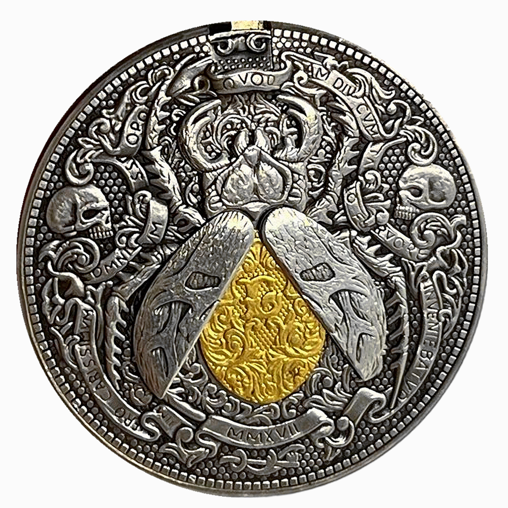 Movable Mechanical Coin 'Gold Scarab Egypt Vintage' Roman Booteen Coin Hobo Nickel Morgan Dollar Amazing Art Collectible Creative Gift Handmade Commemoration Coin