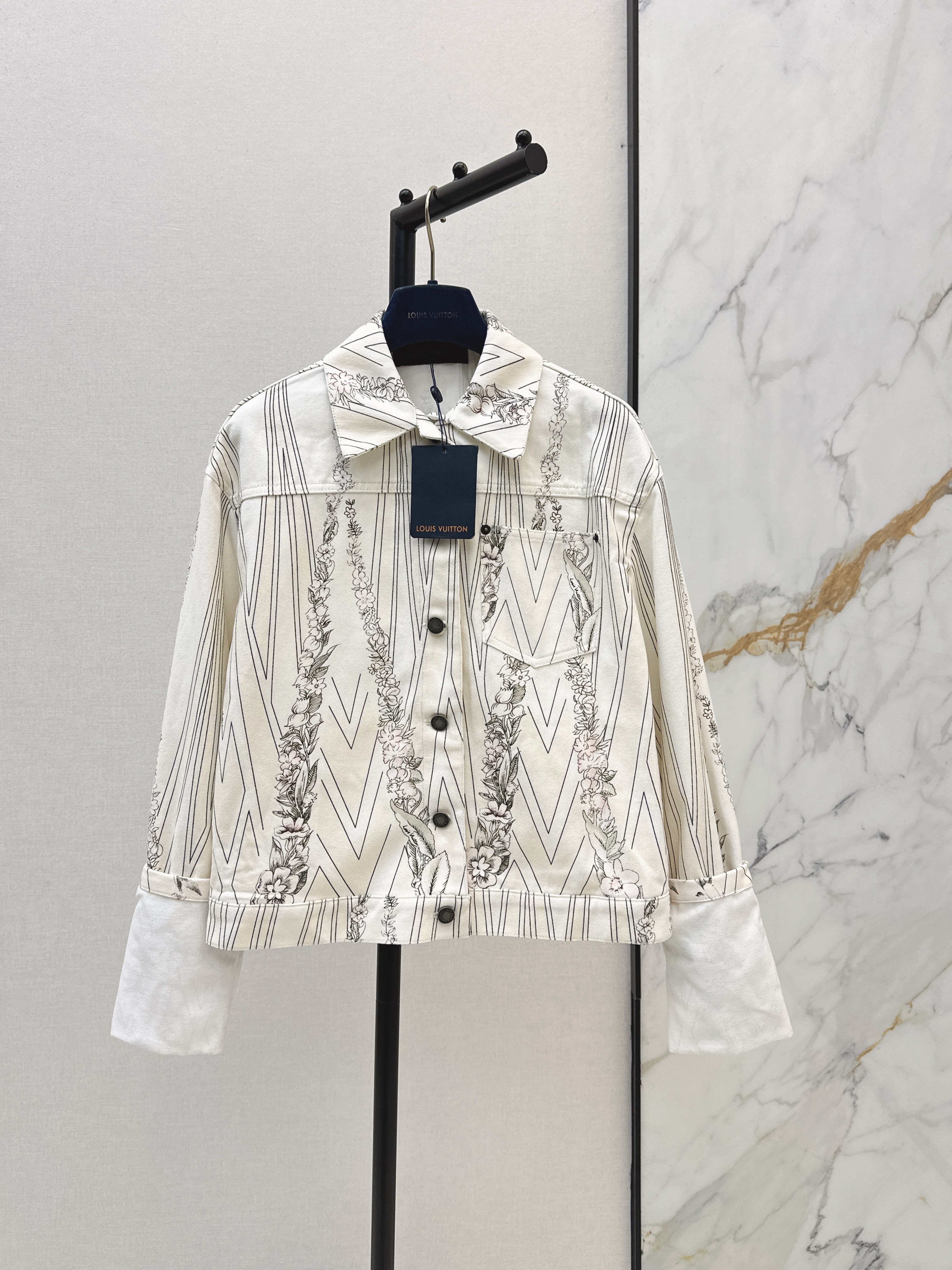 Louis New printed denim Jacket
