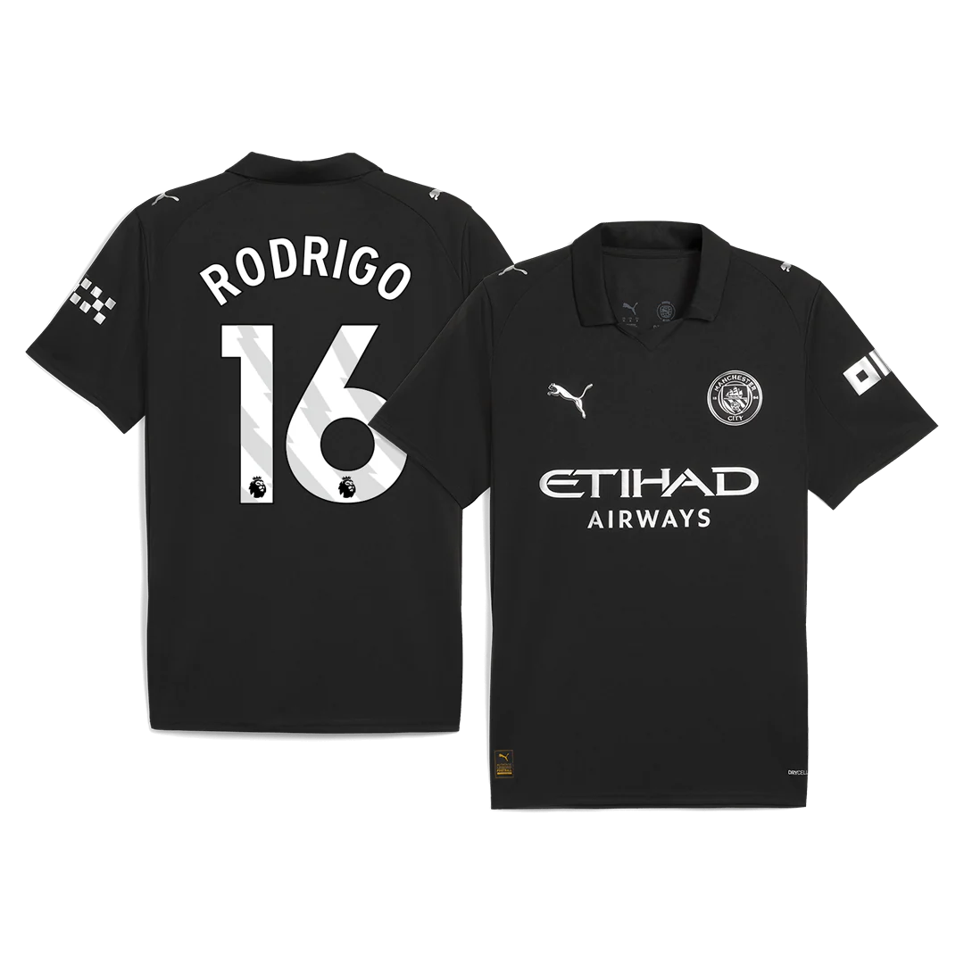 RODRIGO #16 Manchester City Away Soccer Jersey 2025/26