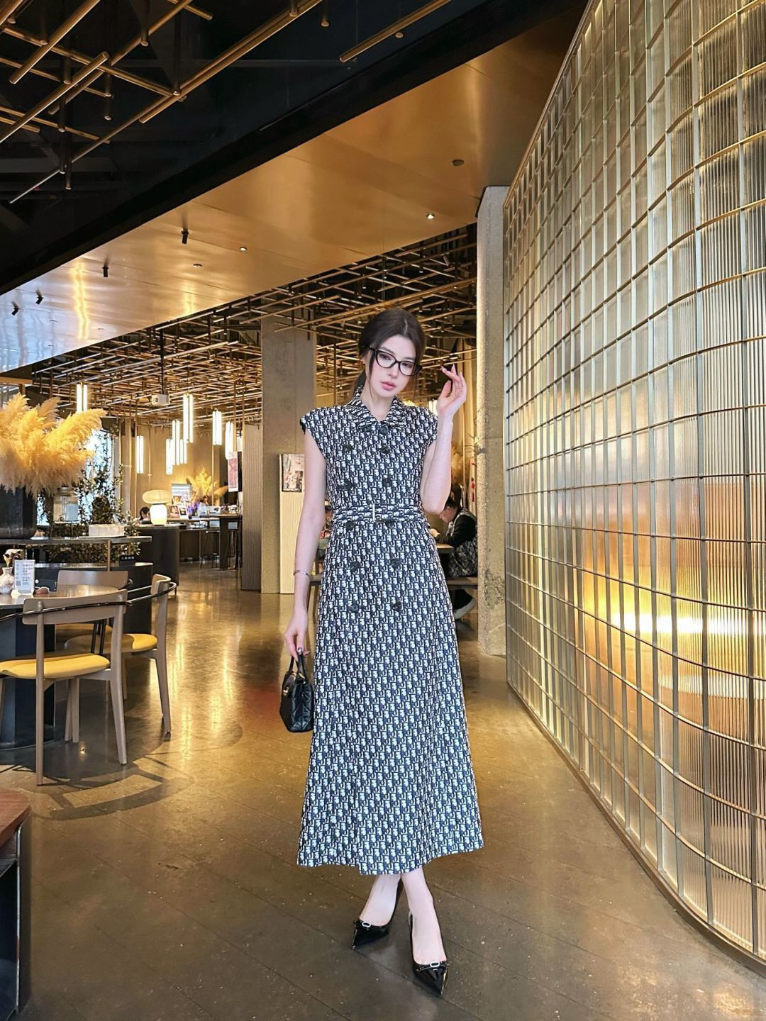 CD New jacquard sleeveless dress