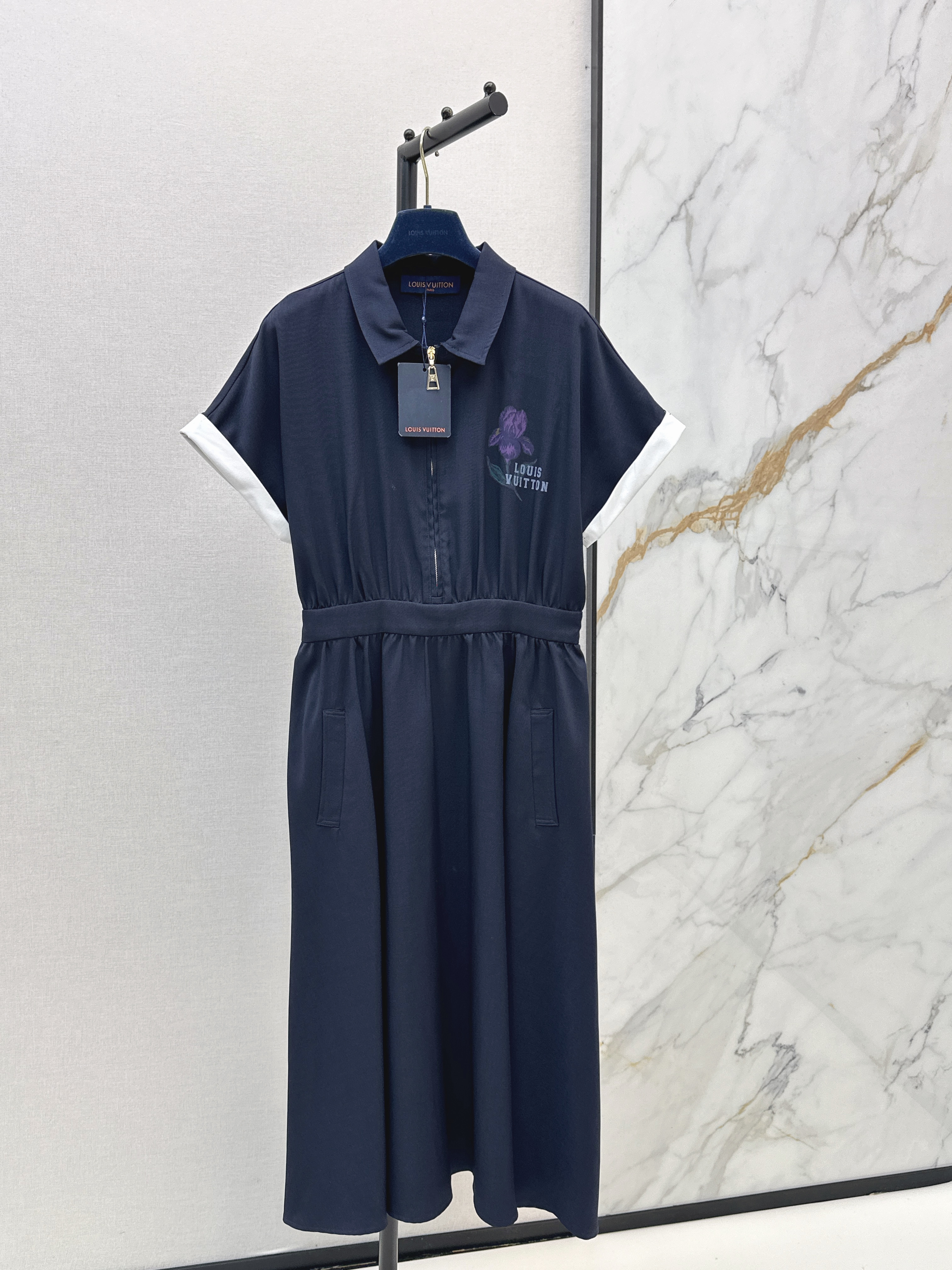 Louis New Iris Polo Collar Dress