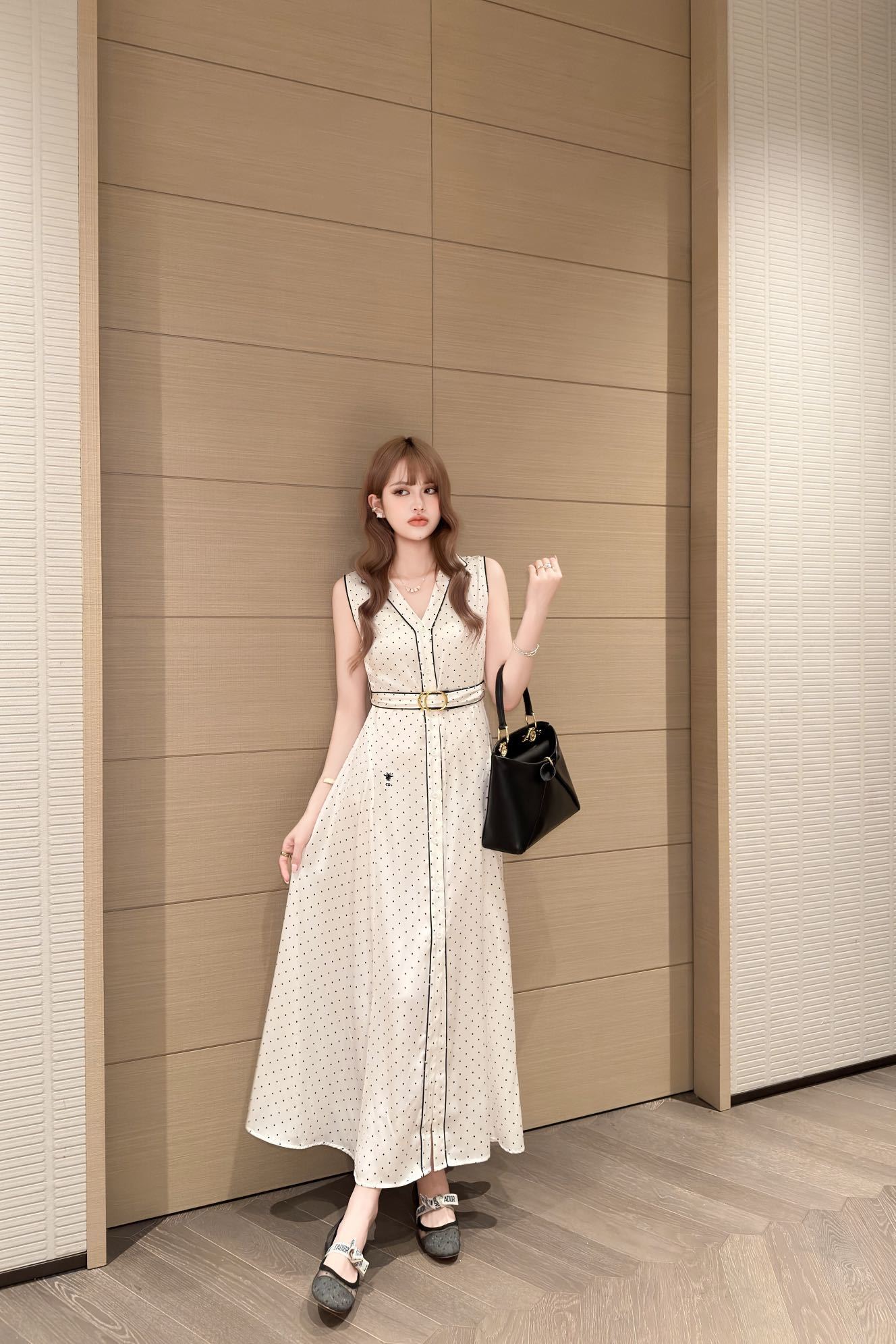 CD New Sleeveless printed dress