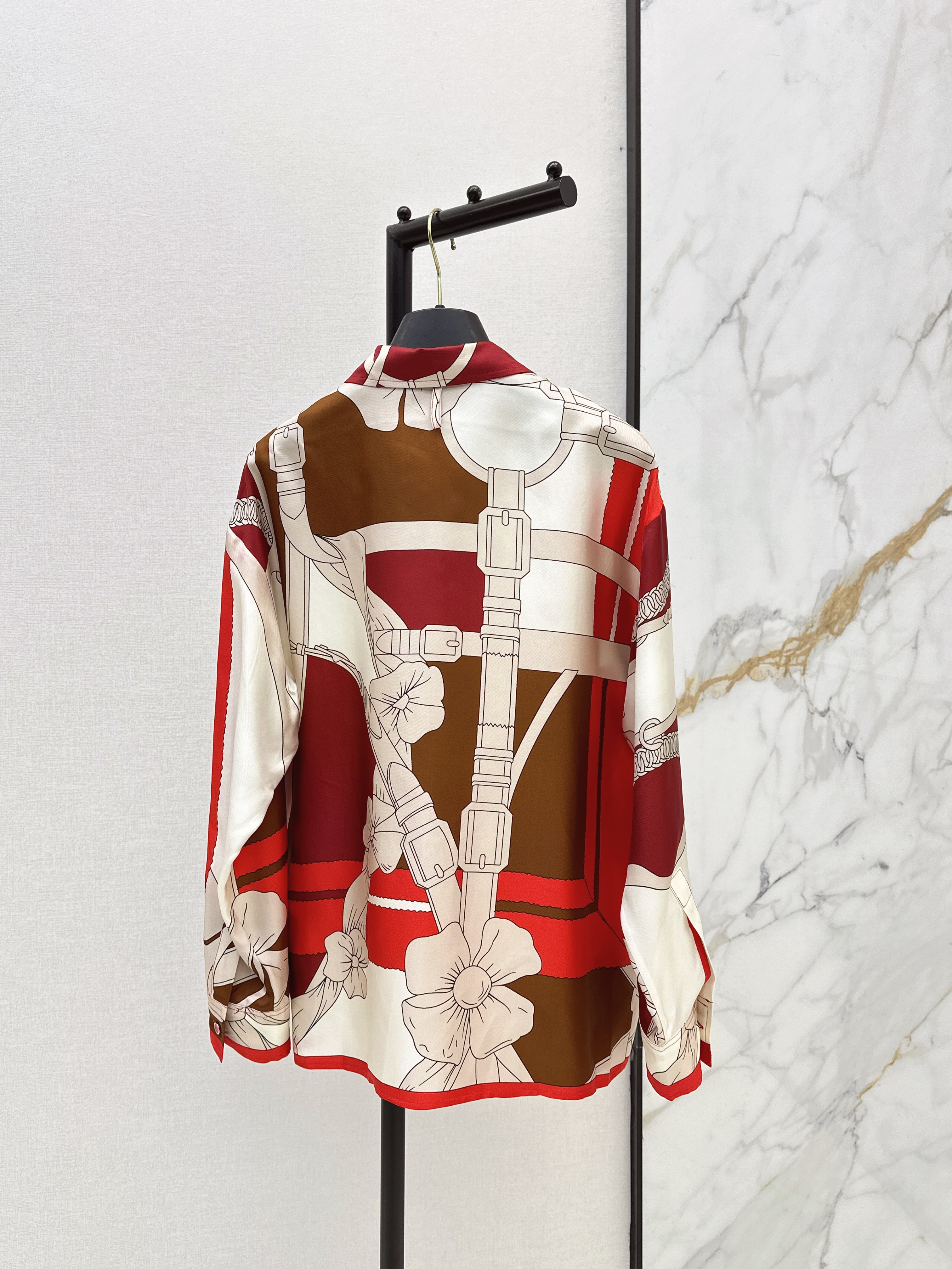 Herm New print silk shirt