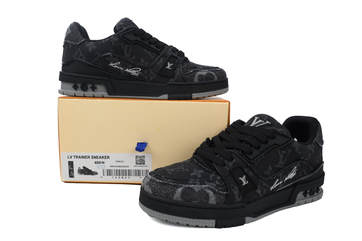 Pkkicks God Batch Louis Vuitton Trainer 'Black Monogram Denim