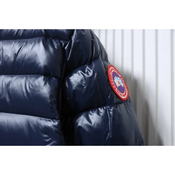 copy of Canada Goose Puff Checkered Down Jacket Dark Blue
