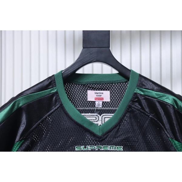Supreme x Martine Rose Mesh American Style Short Sleeve Football Jersey black
