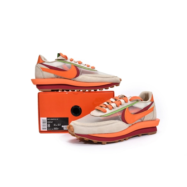 CLOT x sacai x Nike LDWaffle Orange Blaze DH1347-100