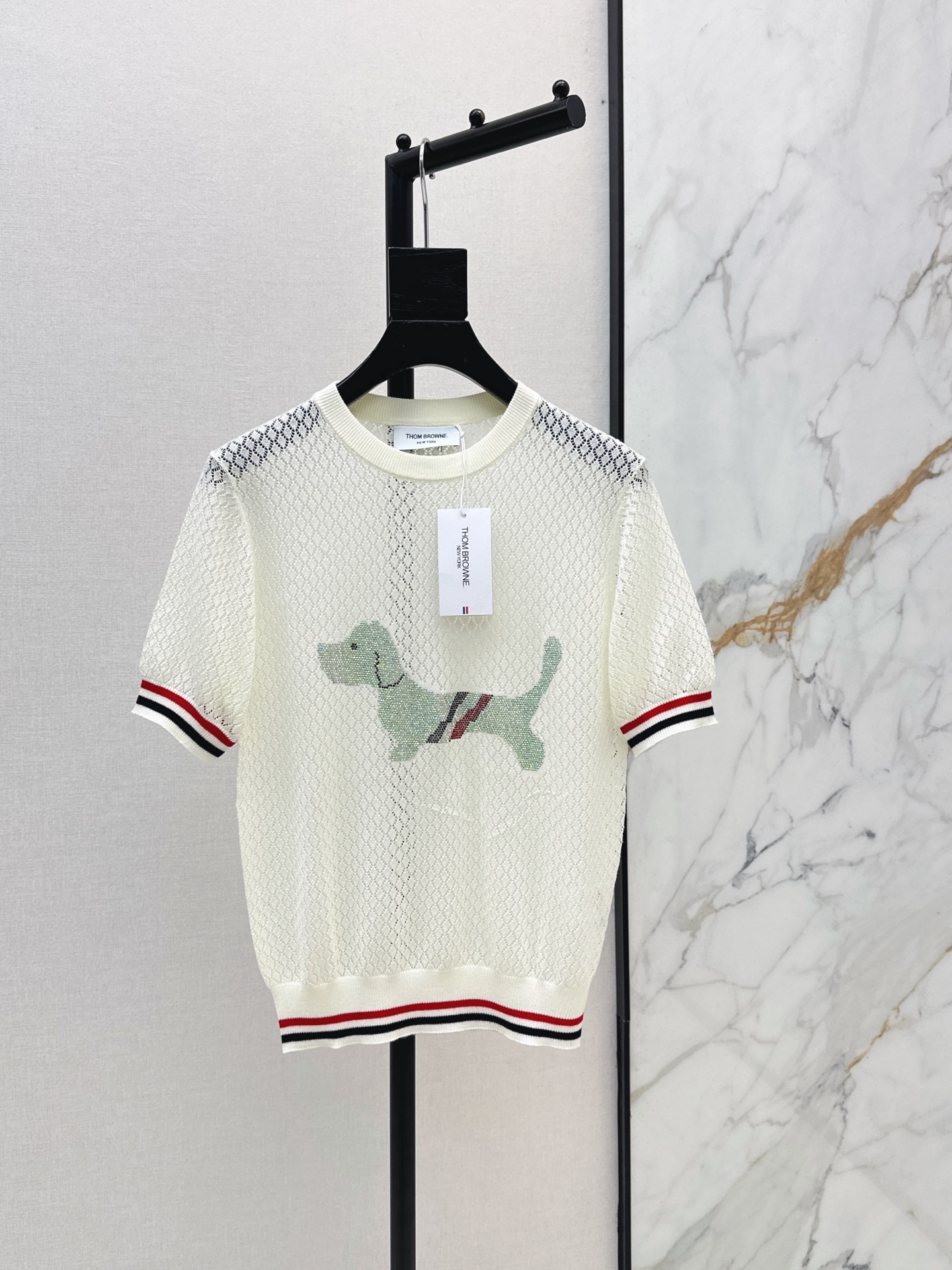 Thom New Hollow-out short sleeve top