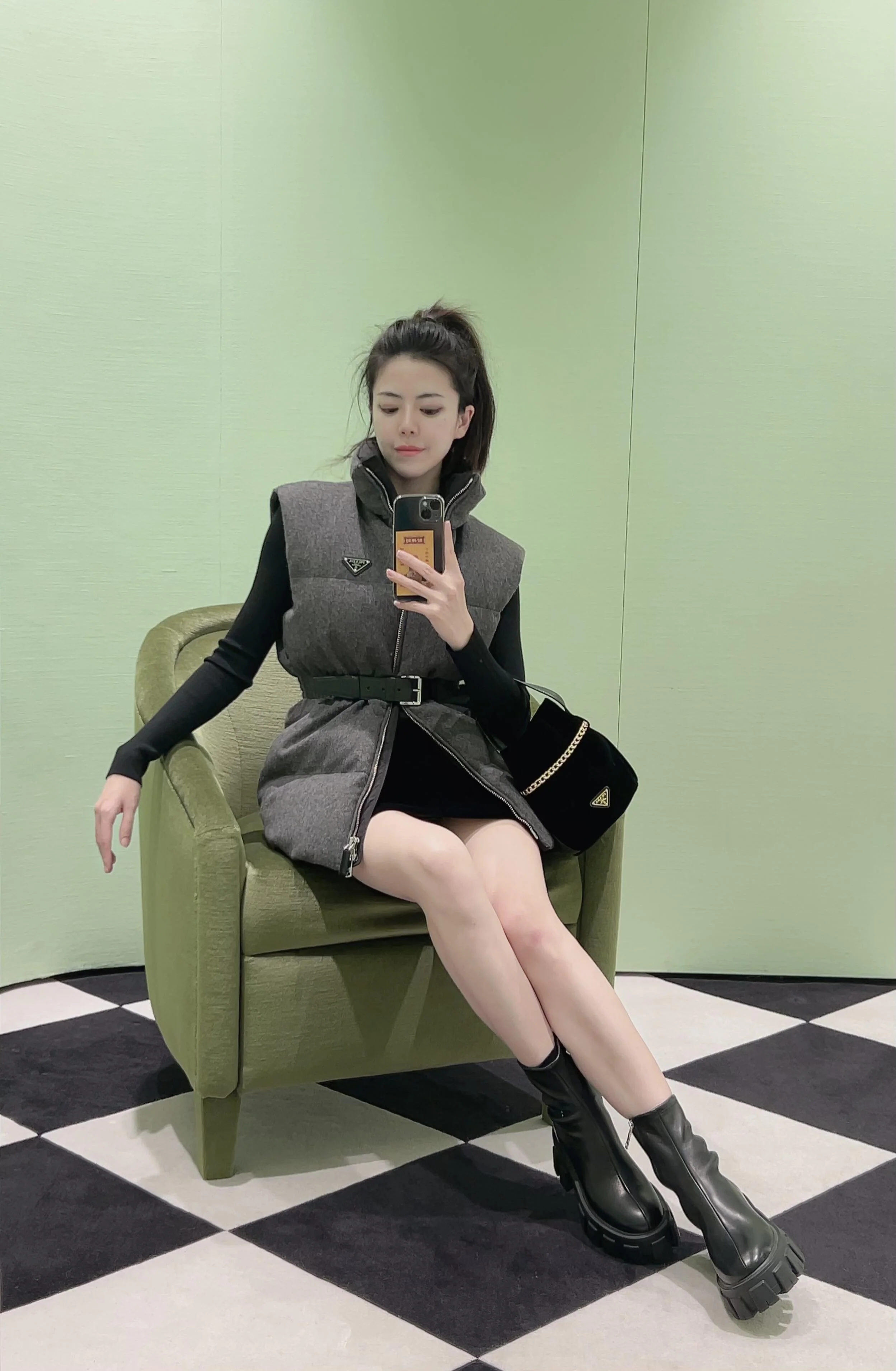 Pra New Chunky heel ankle boots