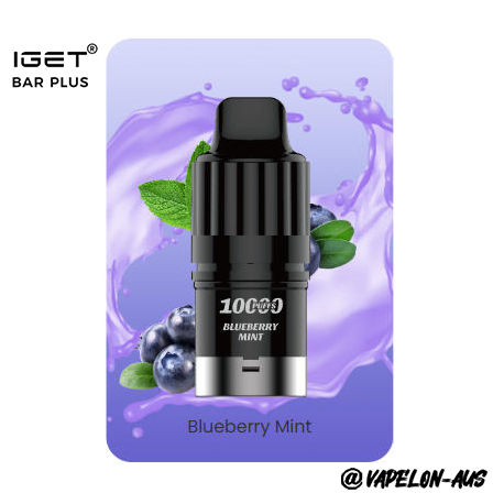 IGET BAR PLUS S3 POD 10000 Puffs - Blueberry Mint