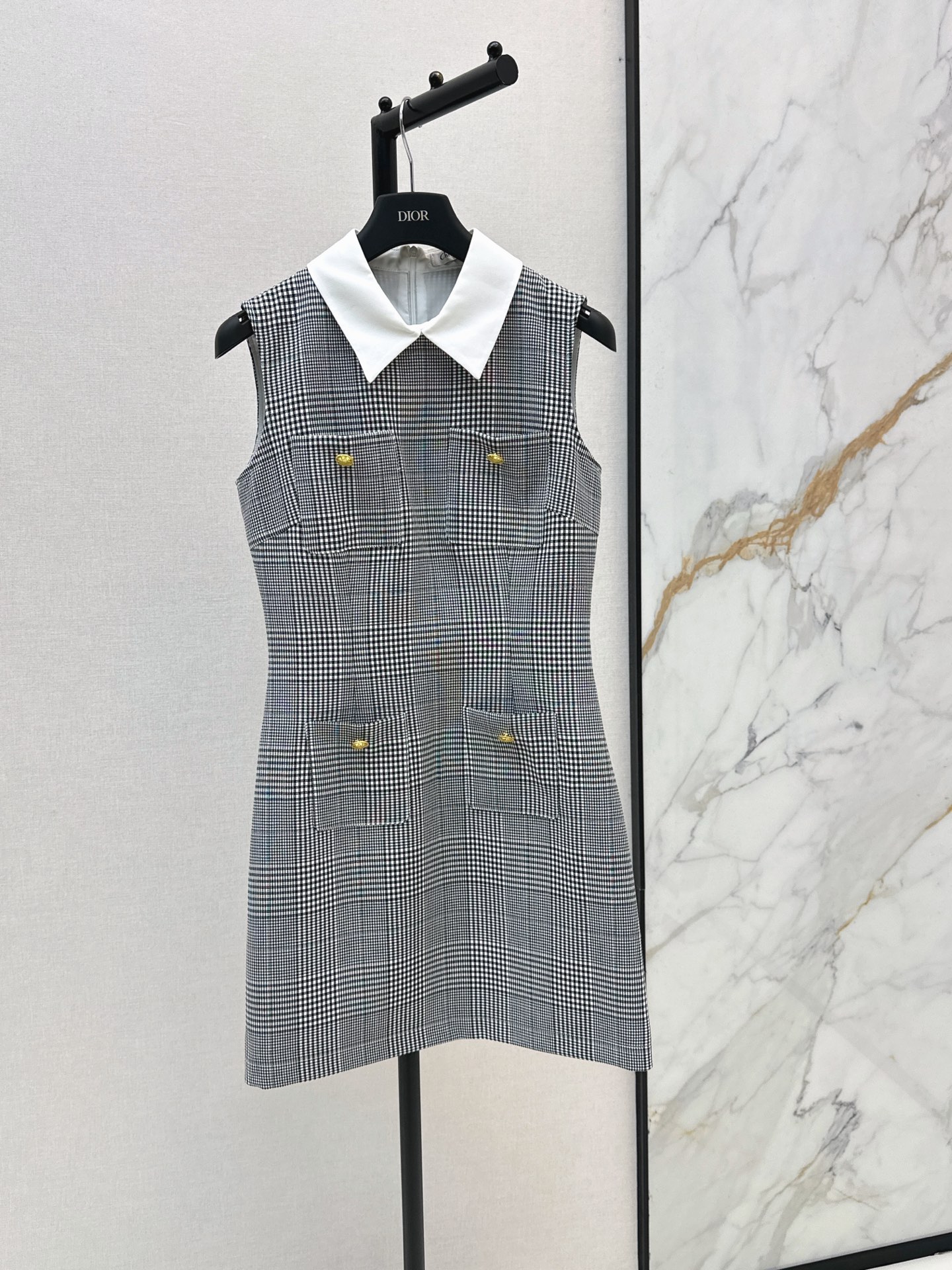 CD New Plaid Pinafore Dress