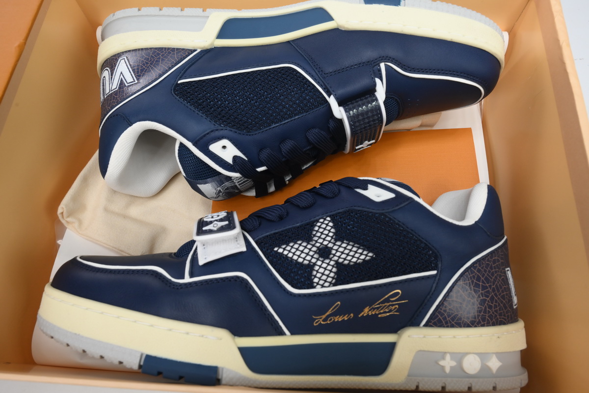 Pkkicks God Batch LOUIS VUITTON Trainer Dark Blue
