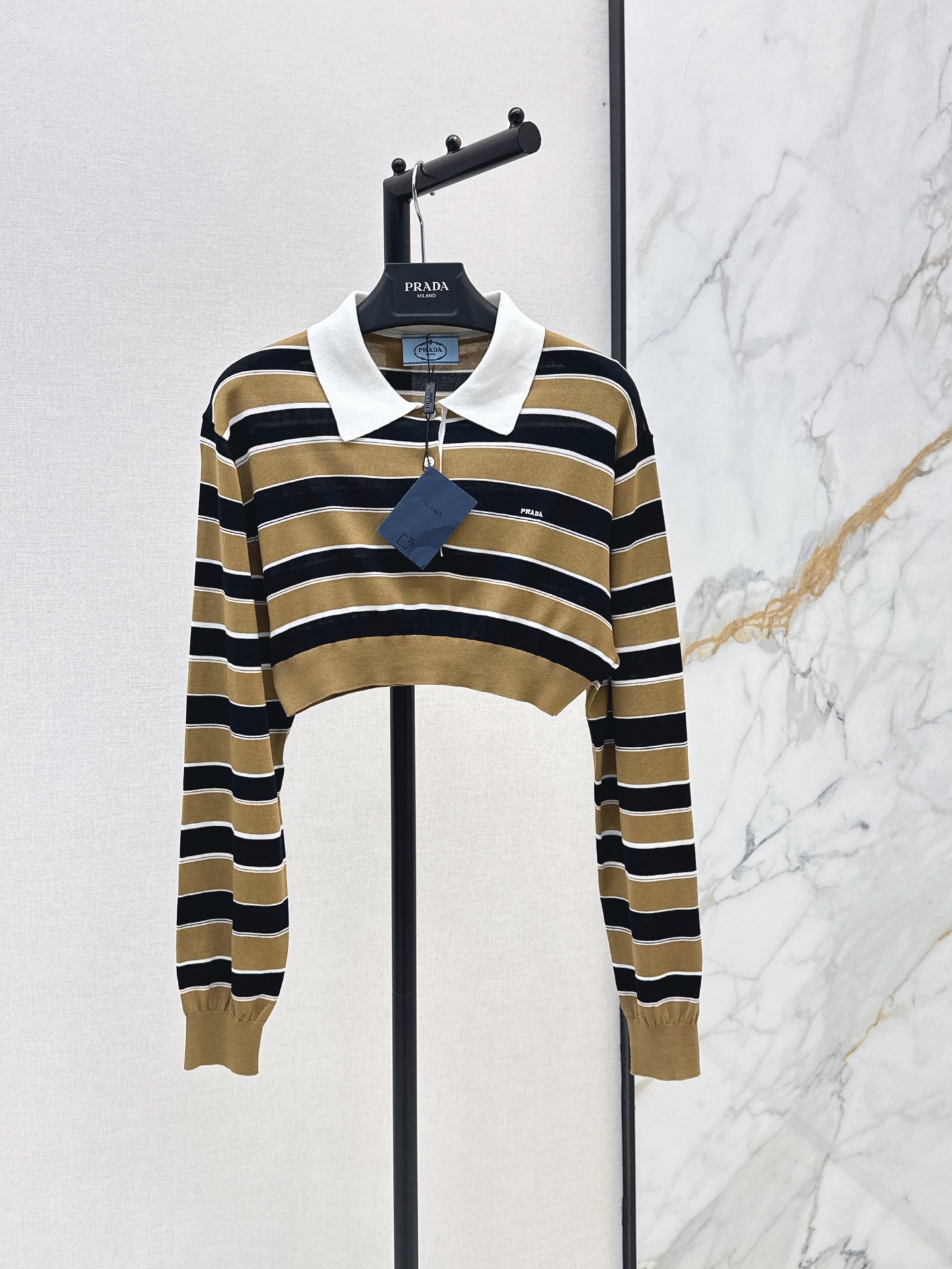 Pra New stripe cropped knitwear