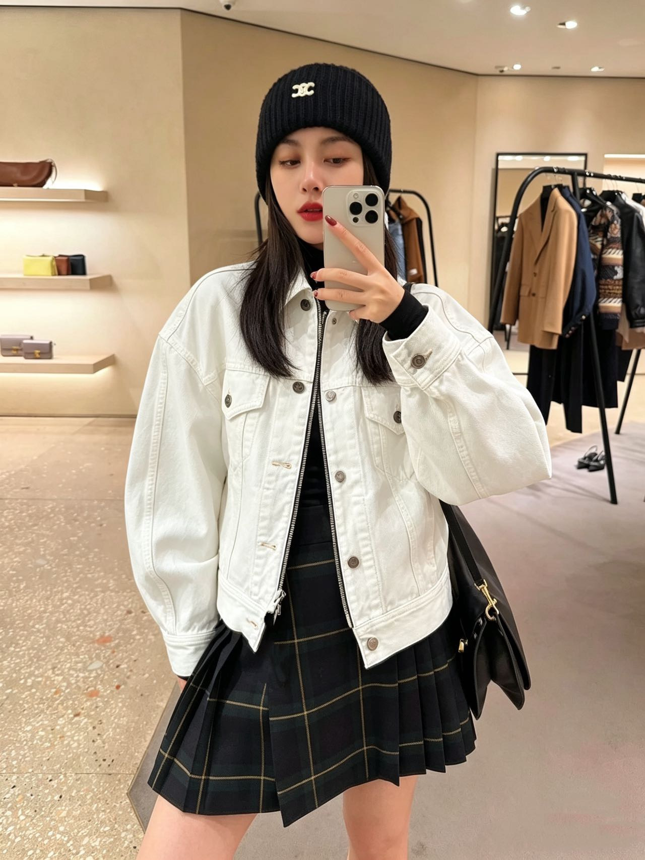Celi New zipper denim jacket