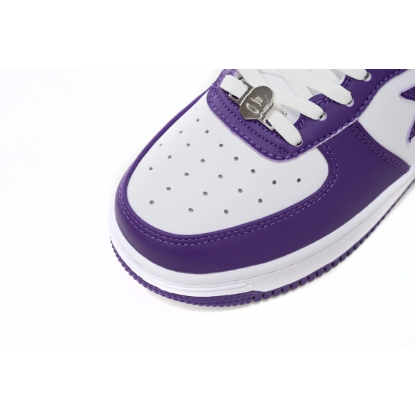Cheap  Fake BapeSta A Bathing Ape  Low White Purple 1170 0191 007