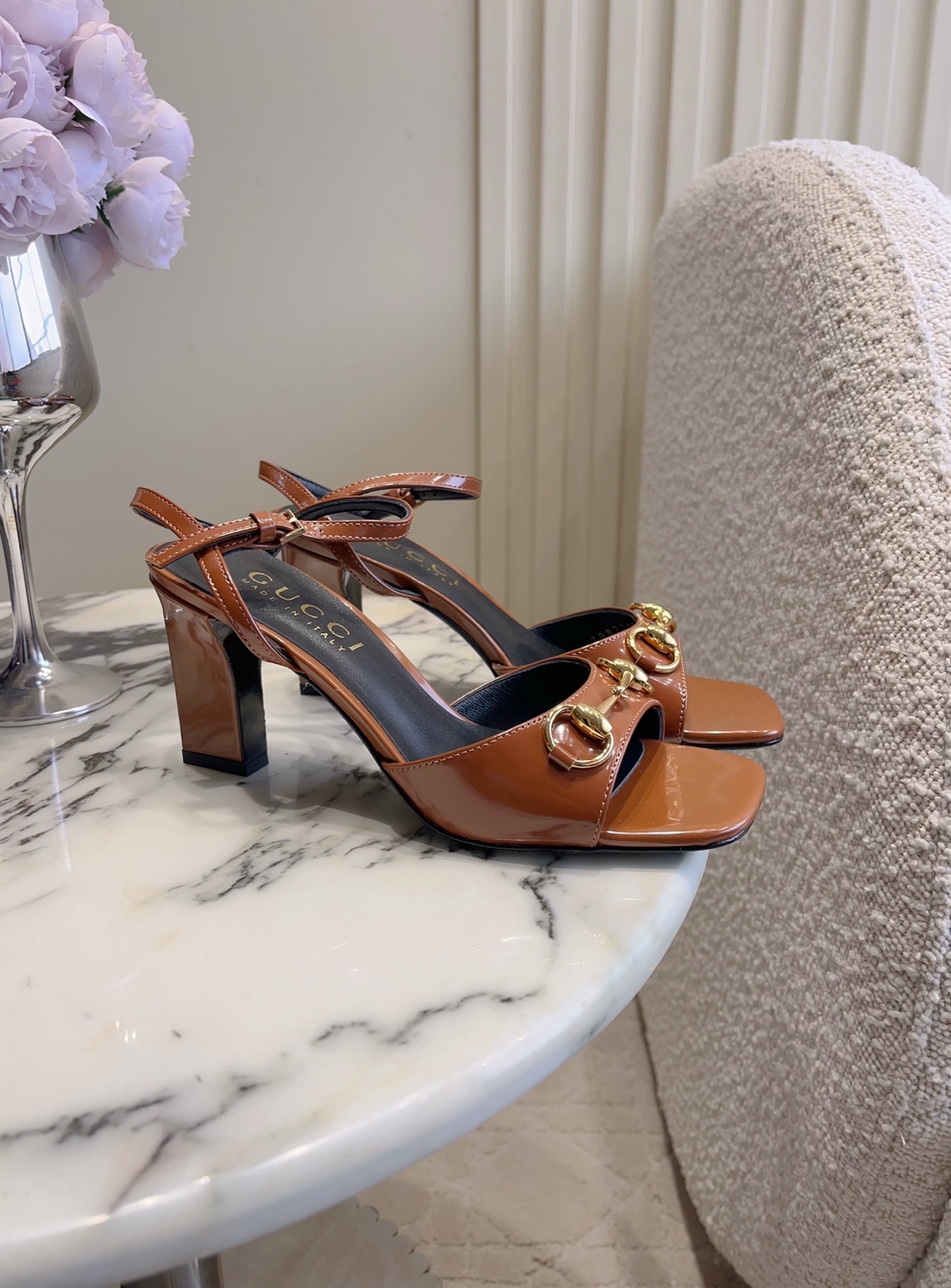Guc New Horsebit High Heel Sandals
