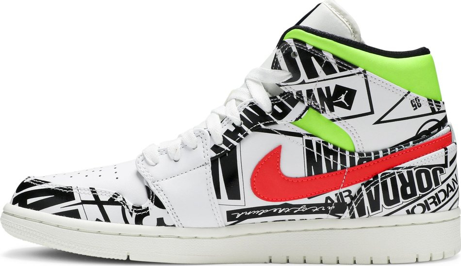 Air Jordan 1 Mid 'Over-Print Logos' 554724-119