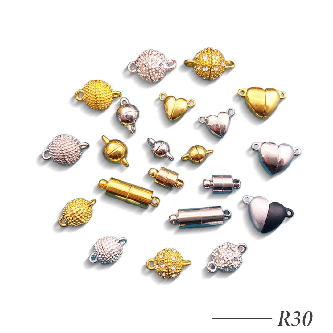 R30-Magnetic Jewelry Clasps Gold & Silver Connectors for DIY Jewelry Making