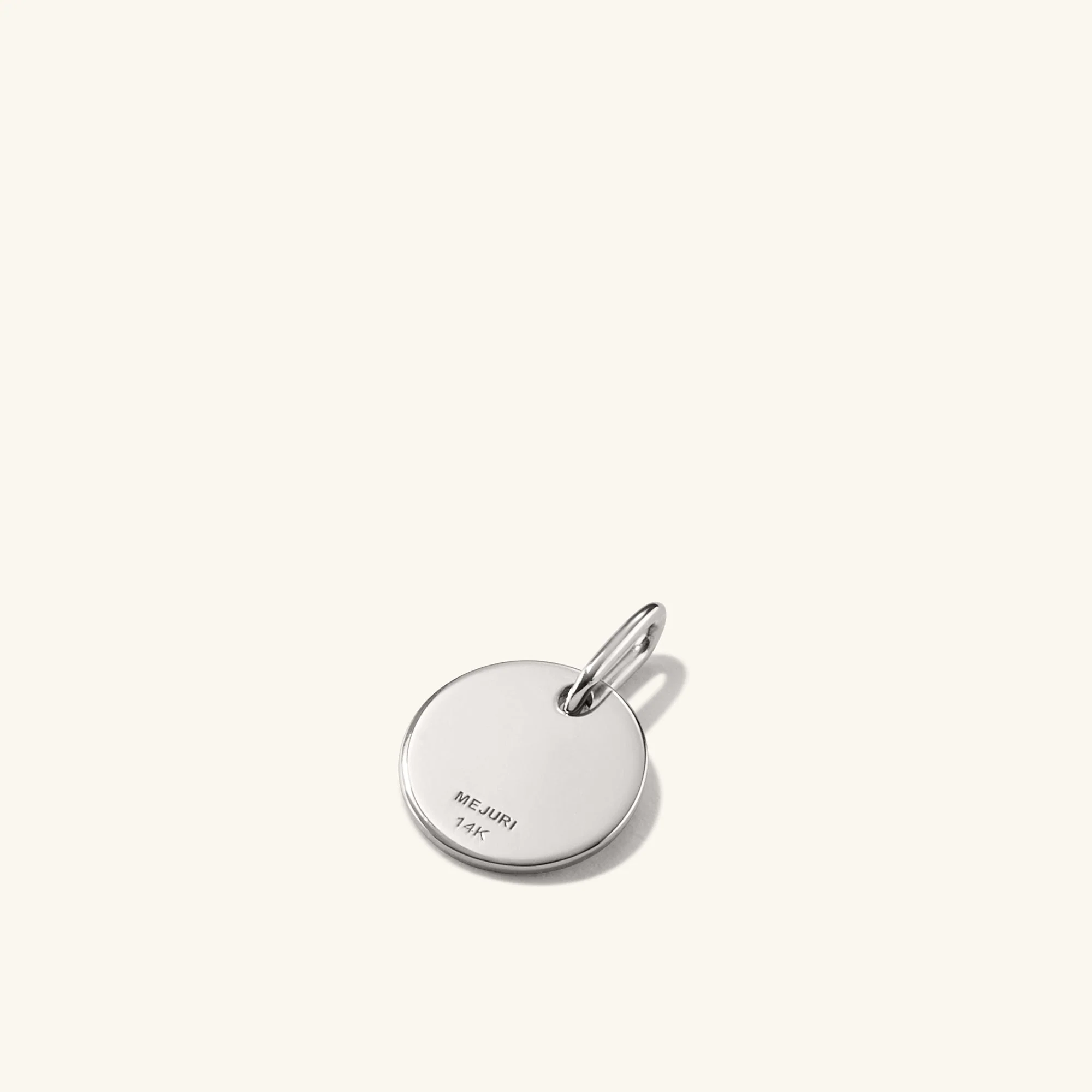 Disc Pavé Diamond Engravable Charm