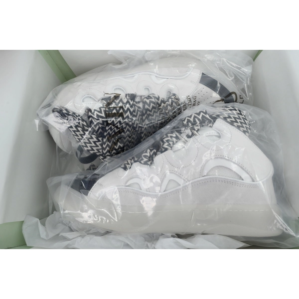 Lanvin Leather Curb Grey White Black