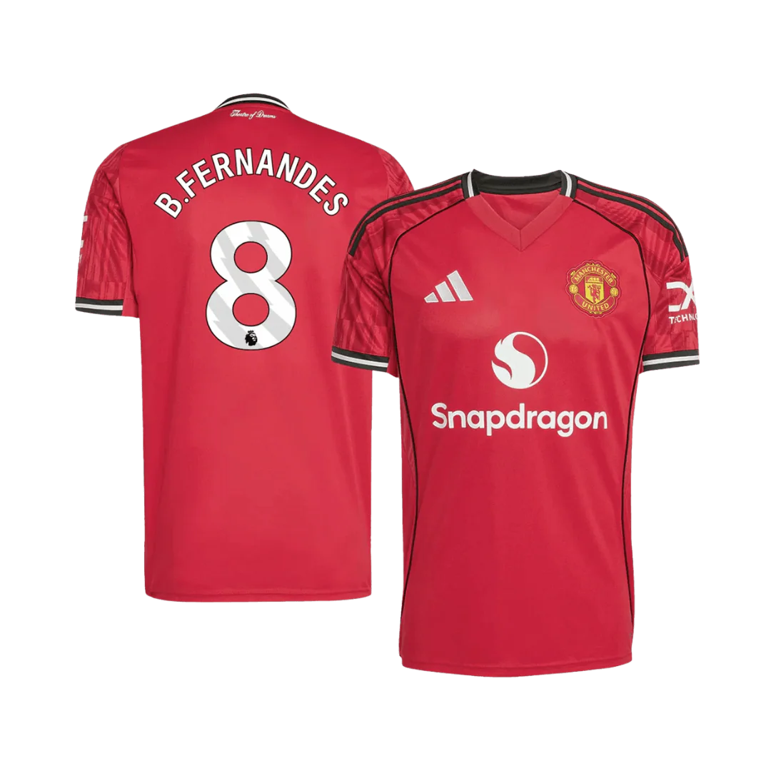 B.FERNANDES #8 Manchester United Home Soccer Jersey 2025/26