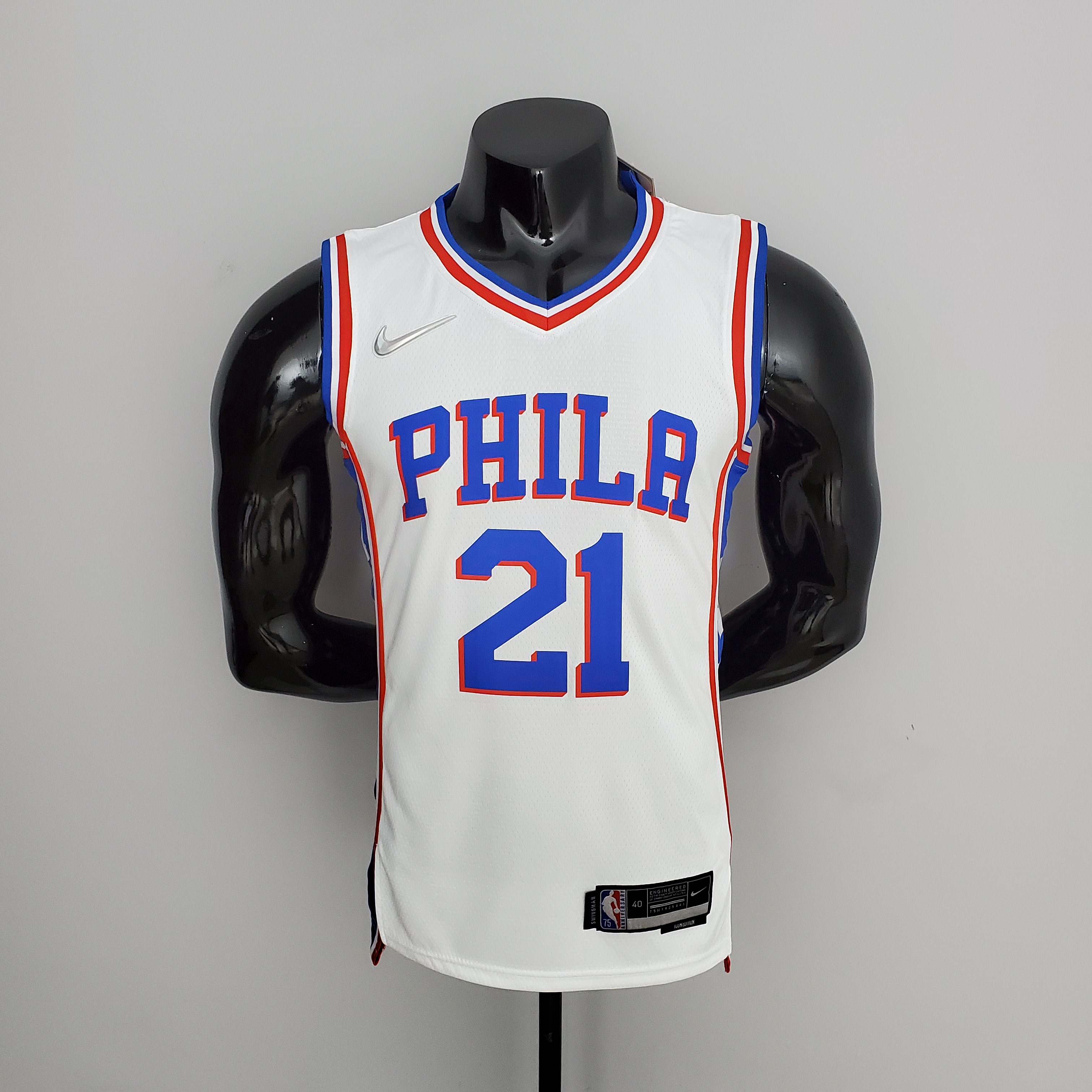 Joel Embiid Philadelphia 76ers 75th Anniversary Swingman Jersey White