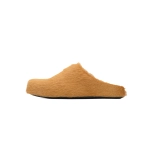 Marni Long-hair Calfskin Fussbett Sabot Yellowish Brown